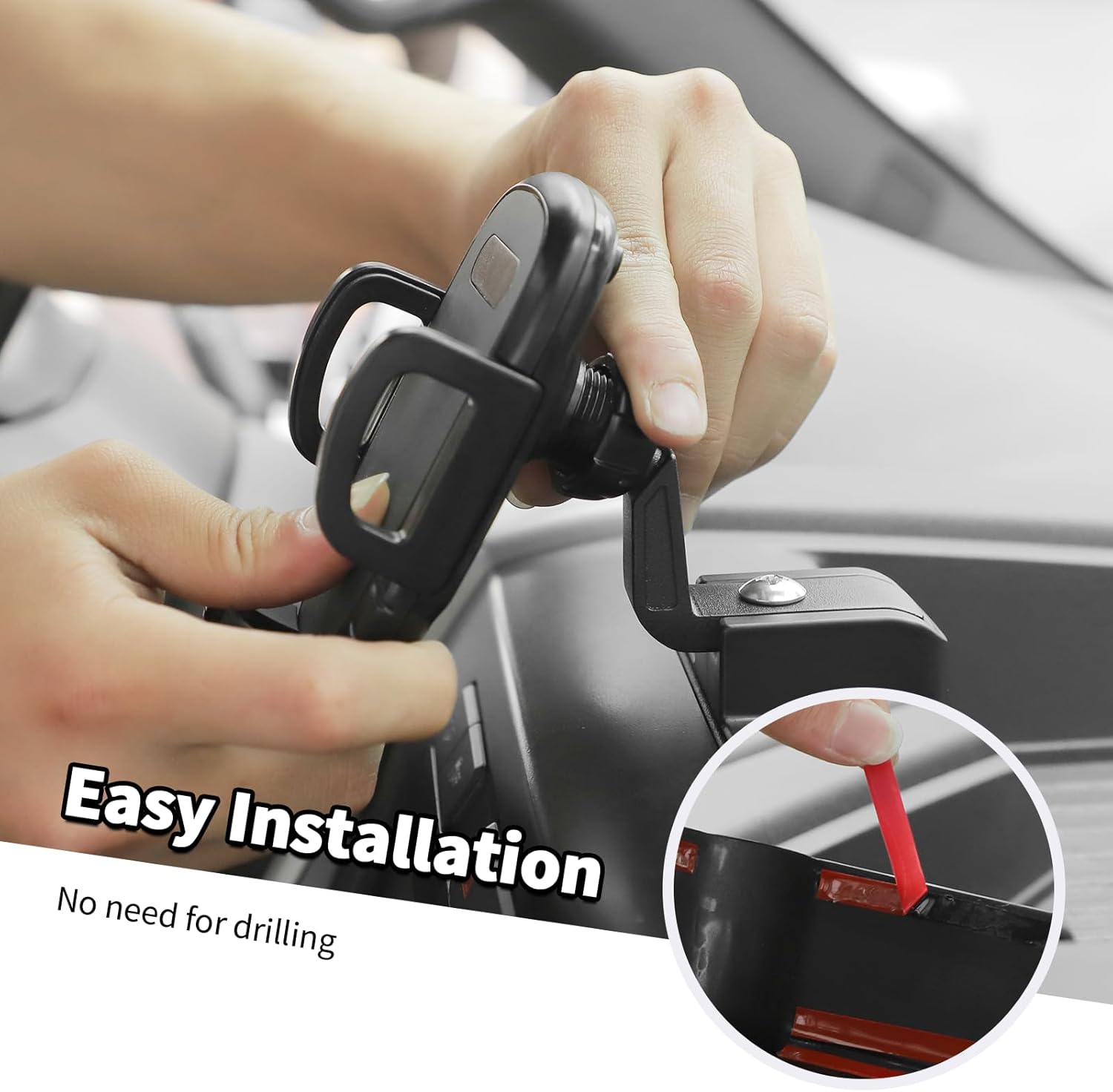 Jimen for F150 Cell Phone Mount, Upgraded Dash Phone Holder Compatible with Ford F150 2015-2020