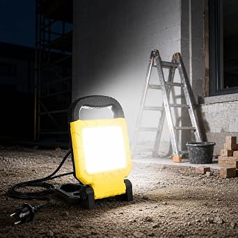 45W Seyyar LED Projekt r   6400K Beyaz I k, 4900 L men, 360W E de er, 1.5 m Kablolu, Katlanabilir Ta nabilir  al ma Lambas  220V [Enerji S n f  F]