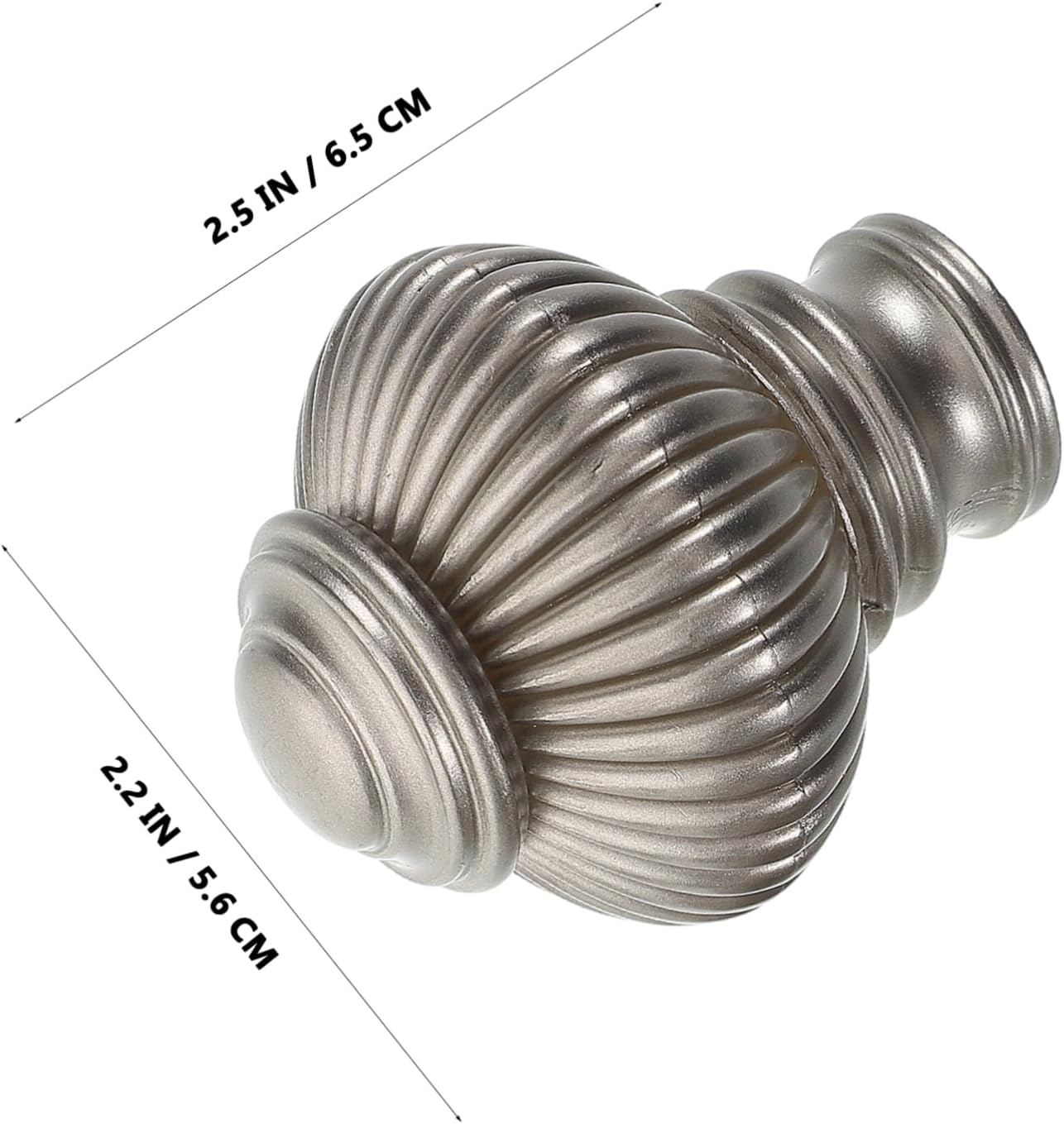 Luxshiny 2Pcs Decorative Curtain Rod Finials Caps for Home Office Window Treatment Elegant End Plugs for Drapery Rods Stylish Finial Replacement for Curtain Decor