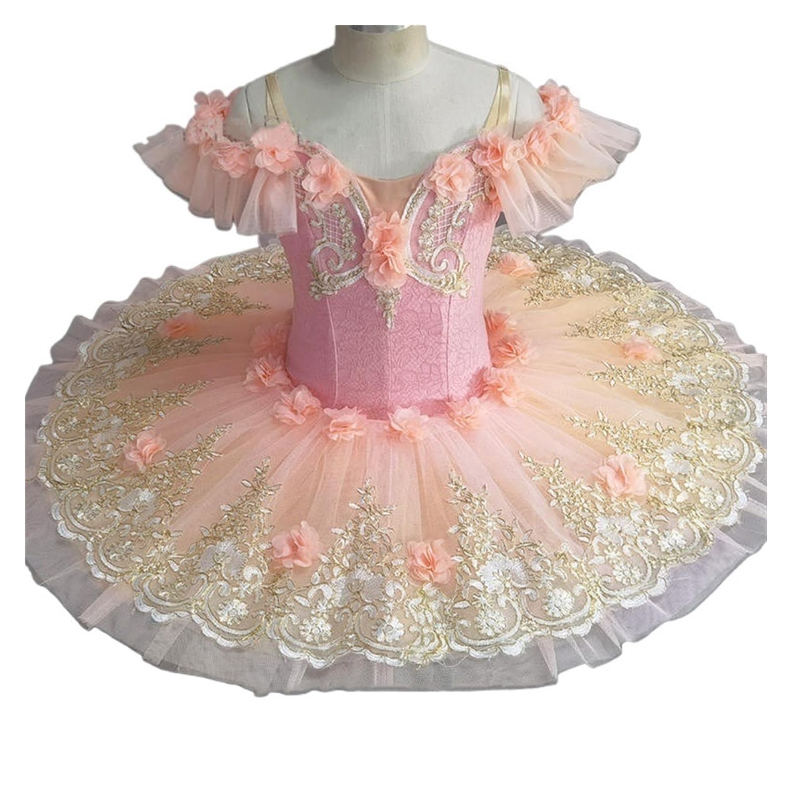 Disfraz Bailarina Niña Vestido de tutú de Ballet profesional for niñas y adultos, plato de princesa, panqueque, lago de los Cisnes, bailarina, disfraz baile escenario(Pink Ballet Dress,Height 160-170c