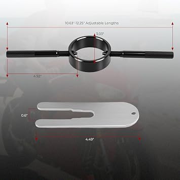 Motorcycle Fork Service Tool Kit - Multi-Function Maintenance Set without Damper Rod Bleeder Motorcycle Fork Spring Compressor Tool Kit for All Fork Types