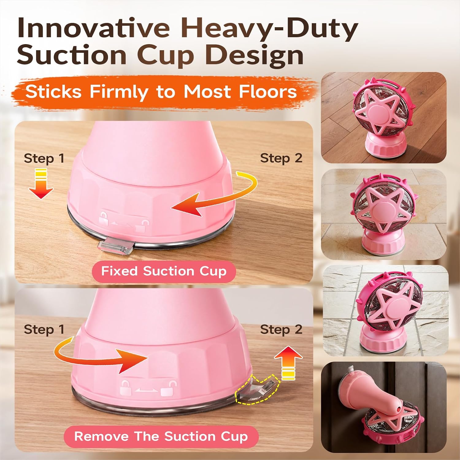 HCY&WLD 2-in-1 Cat Toys Food Dispenser & Teaser Interactive Toys (Pink) | Multi-Play Puzzle Toy For Indoor Cats, Kitten Slow Feeder, Adjustable Treat Dispensing, Mental Stimulation, Boredom Buster