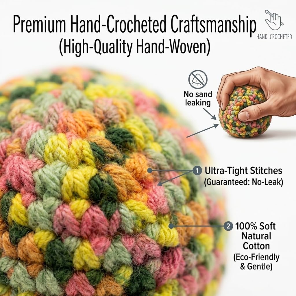 rythsans Handmade Crochet Footbags Set (3 Pack) image 2