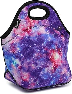 Neoprene kids Lunch box Insulated Soft Bag Mini Cooler Thermal Meal Tote Kit for Boys, Girls,Men,Women,School,Work, Office, Galaxy
