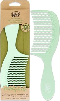 Wet Brush Go Green Treatment Comb, Wide Tooth, Tea Tree Oil, Green