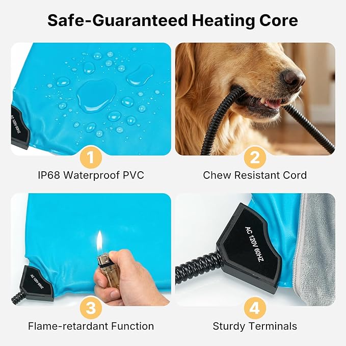 Cama Elevada para Perro con Almohadilla Térmica Grande miniatura 4