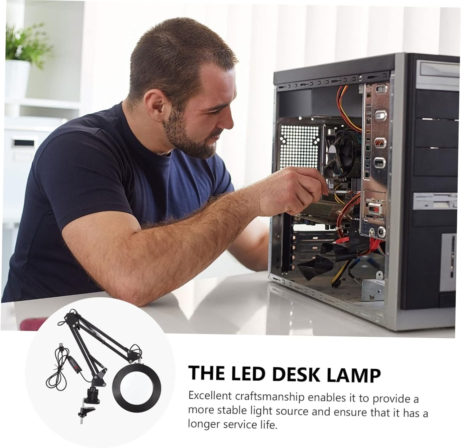 Generic Led Magnifying Lamp Multi-Function Light with Clamp for Repairing Nail Art and Close Work Design Durable Dimmable Brightness