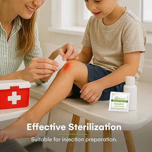 Miniatura 12 de Care Touch Almohadillas de preparación estériles con alcohol, tamaño mediano, 2-ply – 400 Toallitas con alcohol