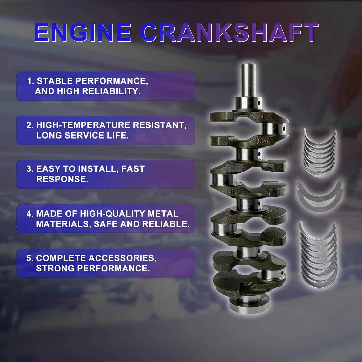 G4KJ 2.4 Engine Crankshaft w/Connecting Rod Kit Fits for Hyundai Sonata 09-18/ Tucson 11-15, for Kia Forte 10-13/ Optima 11-18/ Rondo 08-11/ Sorento Sportage 11-18 2.4L OE 23111-2G200