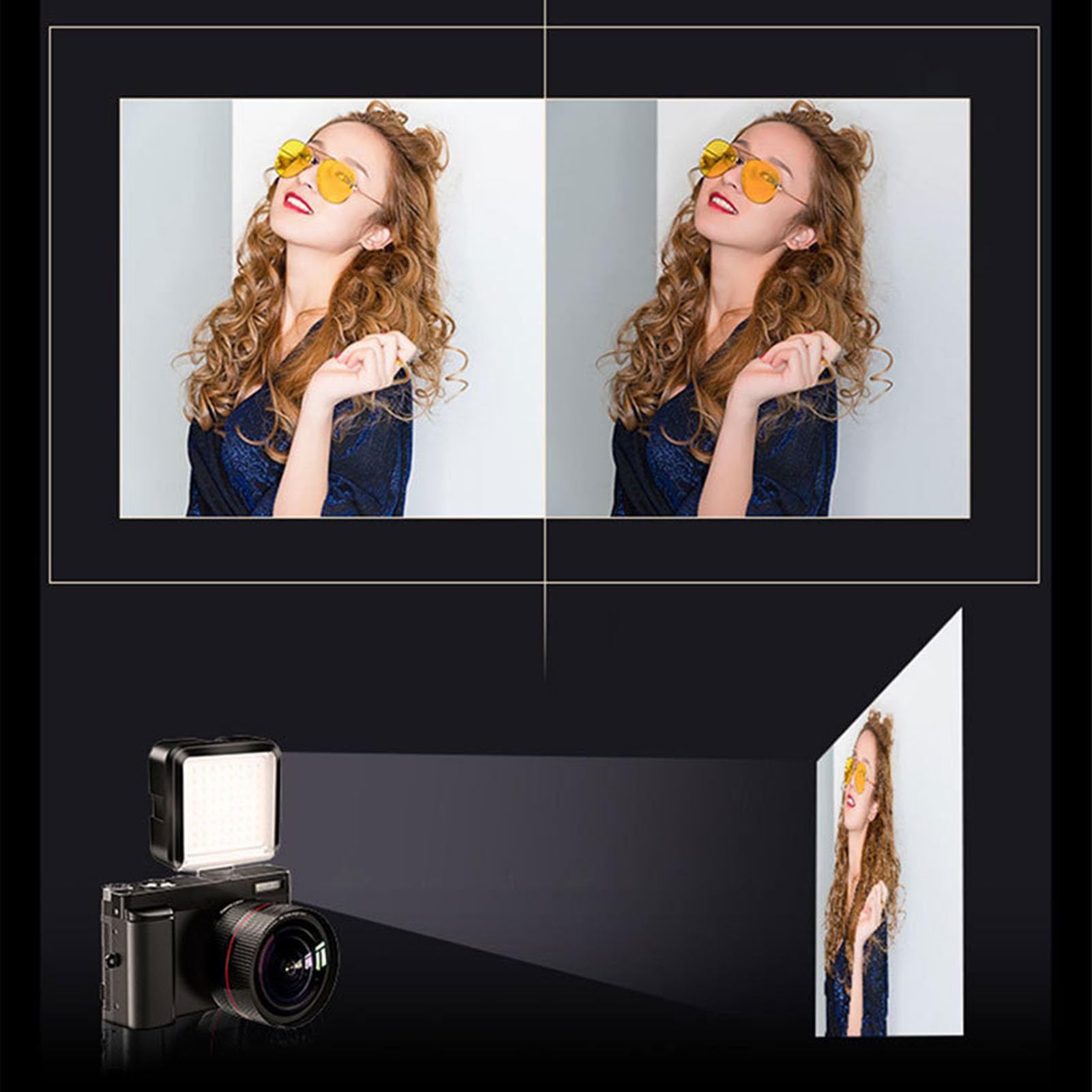 Fotocamera Digitale 4K, Fotocamera Digitale Compatta HD, Zoom 16X con Messa a Fuoco Automatica, Schermo Ribaltabile da 3 Pollici, Flash Integrato, Supporto Luce LED