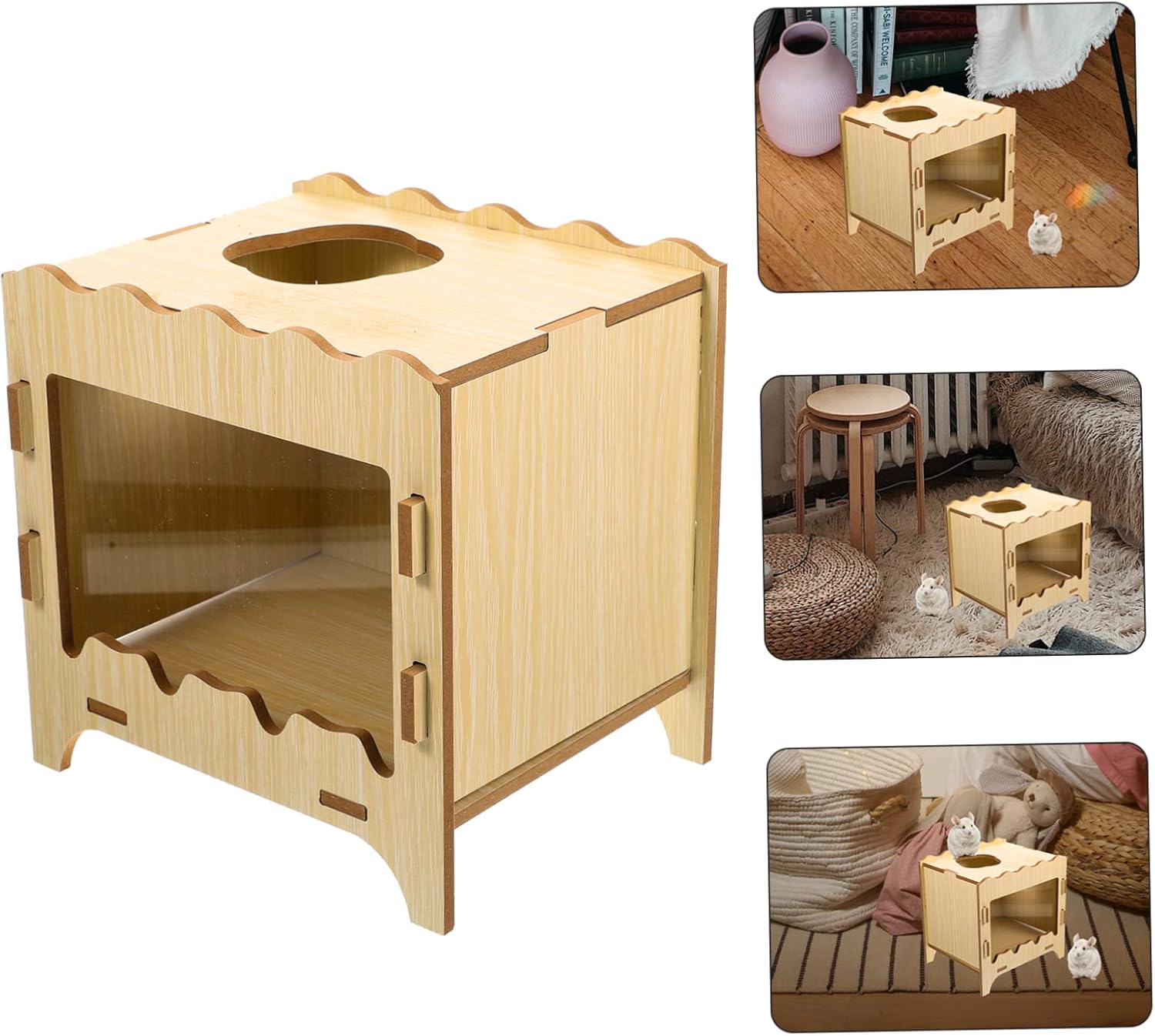 Real Hamster Nest Box Digging Toy Interactive Pet Hideout for Indoor Outdoor