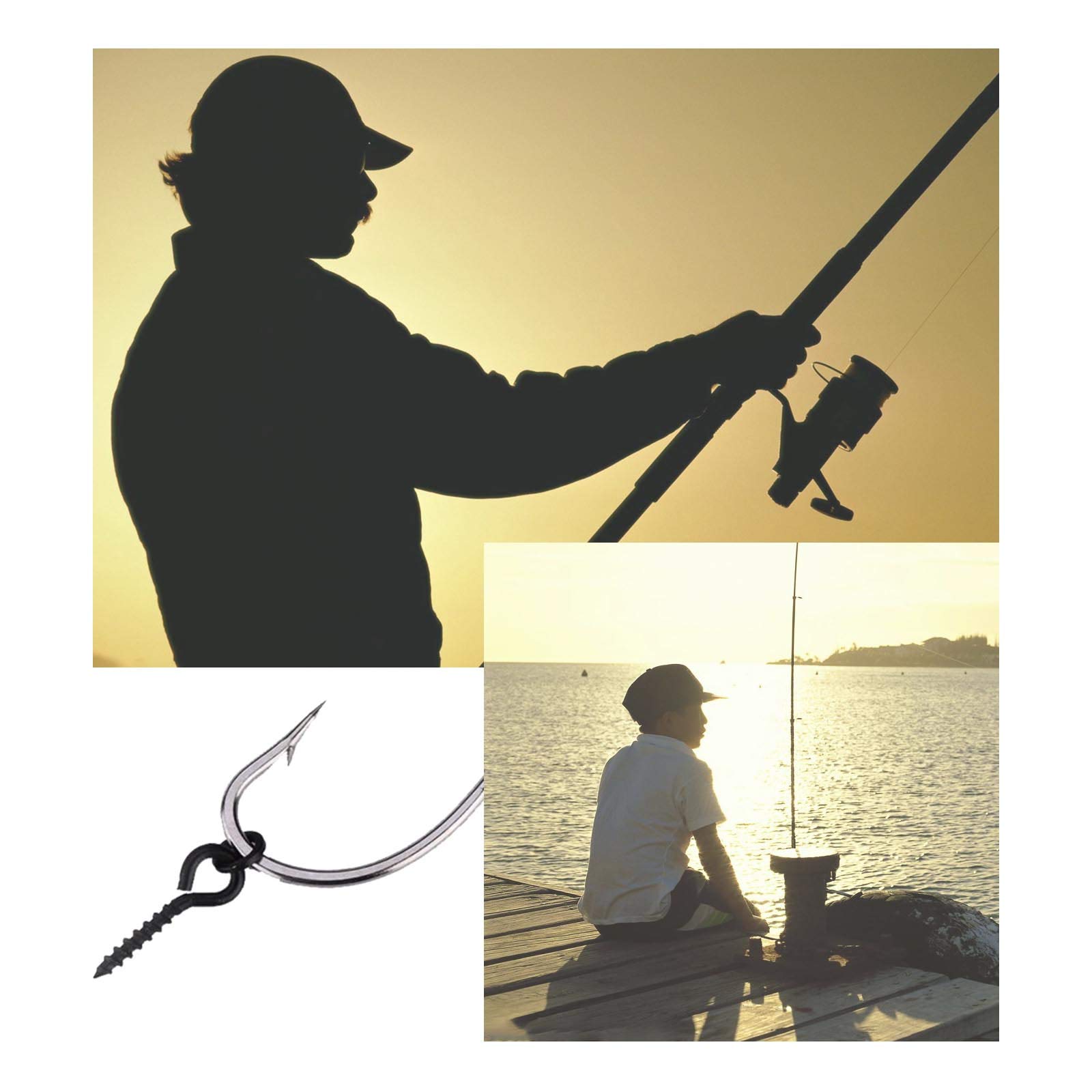 zalati 100pcs Boilie Bait Vite Terminale Rig Tackle con Round Link Loop per Carp Fishing Tool
