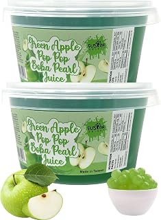 Fusion Select 2 Packs Green Apple Boba Bursting Boba Popping Boba Pearls Fruit Tea Snack Toppings
