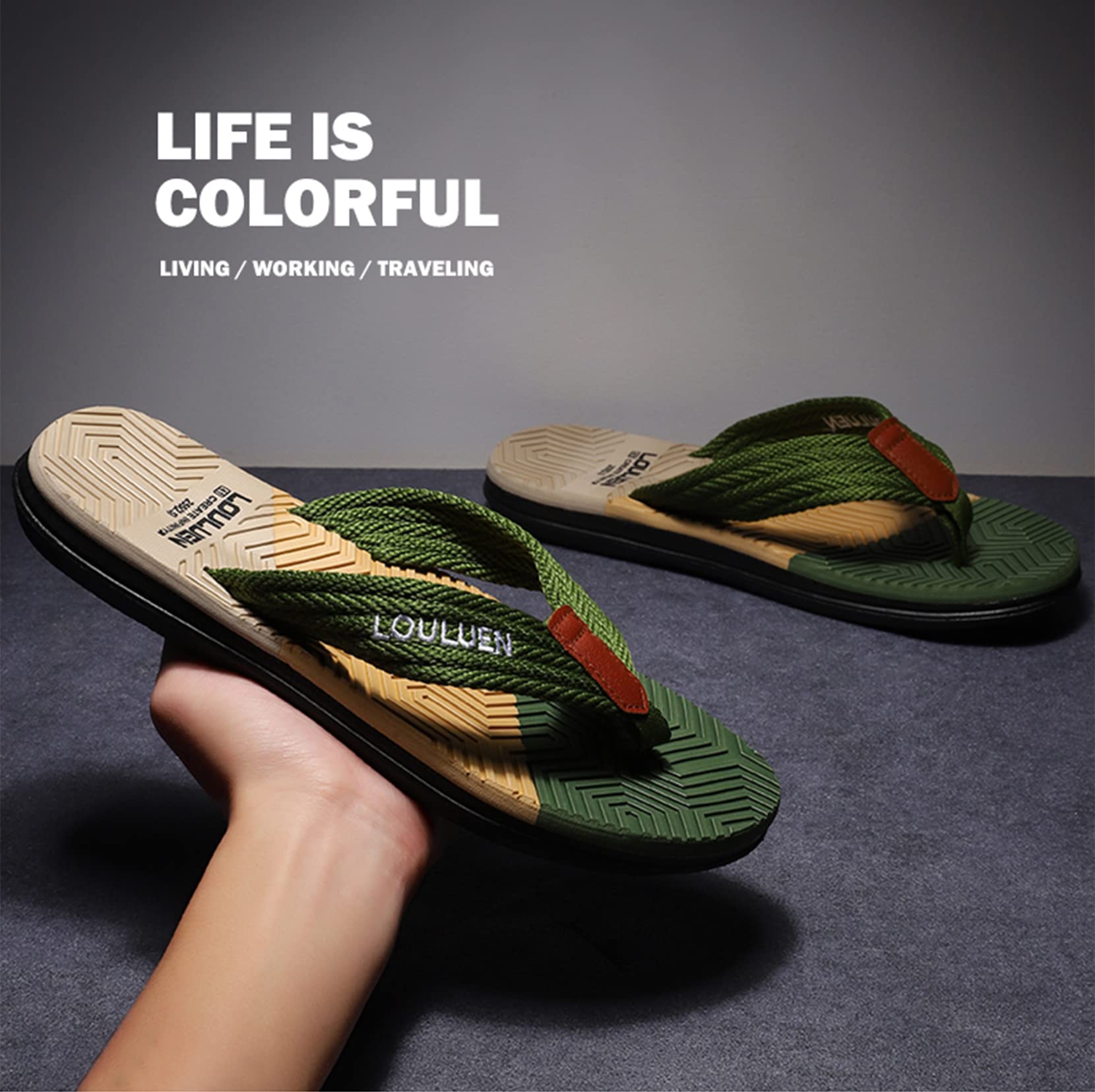 Chanclas Mujer Hombres Sandalias de Dedo con Apoyo del Arco Verano Playa Sandalias de Piscina Ortopedicas Flip Flop Antideslizante Zapatos Cómodos para Caminar Unisex Adulto 35-44 EU