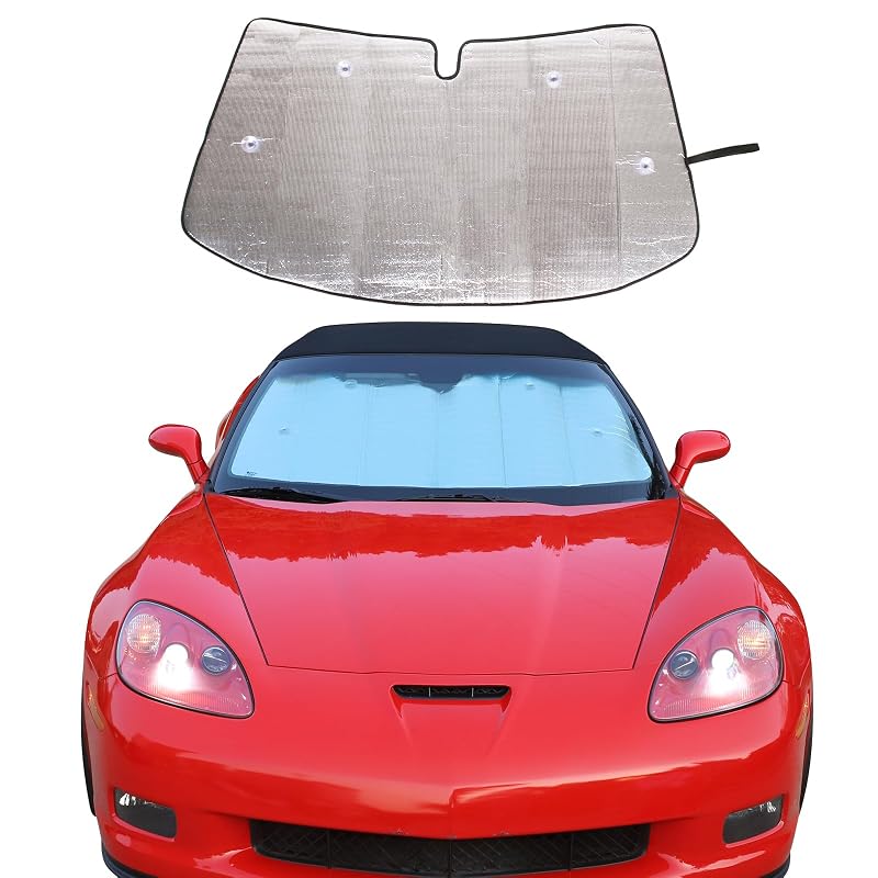 Protetor Solar Dobrável para Para-brisa Chevrolet Corvette C6 2005–2013 Fgtagtal