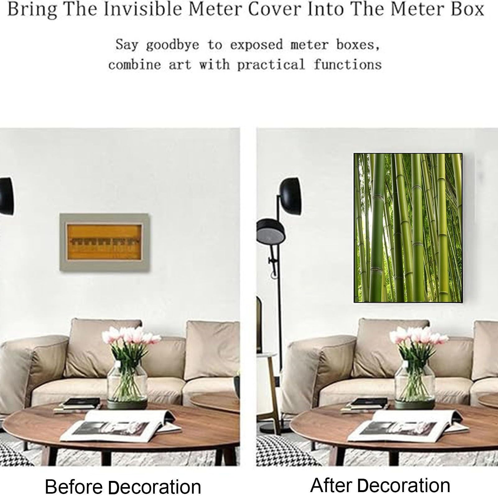 Coperchio Decorativo per Scatola Elettrica Copri Contatore Elettrico Interno Copricontatore da Interno Arredo Pittura Decorativa della Scatola(A,30x40cm)
