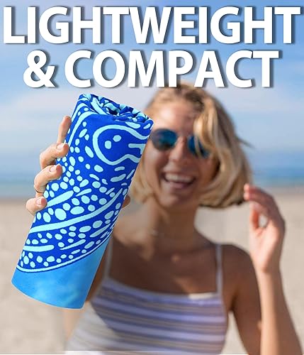 Miniatura 5 de Toallas de playa ligeras de microfibra para adultos  Manta compacta personalizada sin arena para piscina con múltiples opciones para viajes al aire