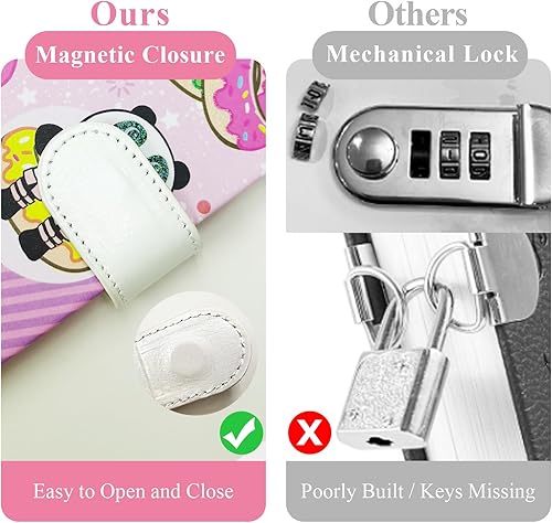 Miniatura 40 de Diario de gatos para niñas, regalo para niños, diario con bolígrafo y cierre magnético, 192 páginas para escribir, cuaderno con tapa dura de 5.3 x