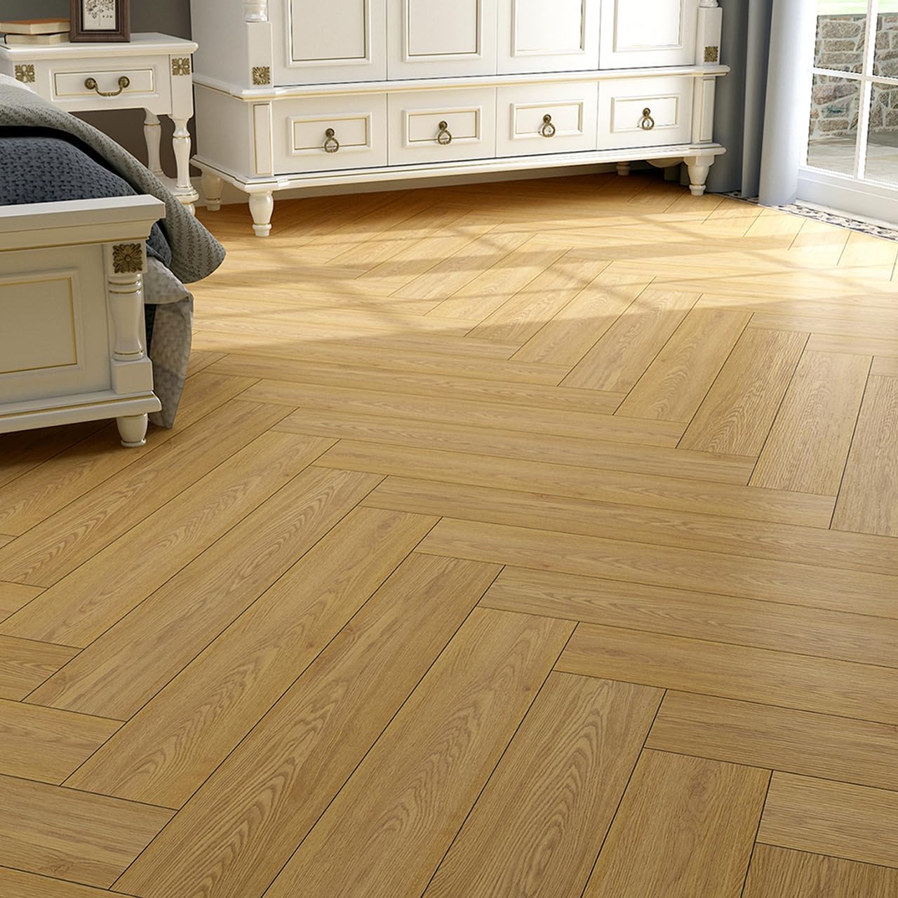 Yenhome 17 Pezzi Pavimenti PVC Adesivi Effetto Legno Marrone 90x15cm Pavimenti in PVC Piastrelle Adesive Bagno Laminato Pavimento Adesive Pavimento Effetto Legno per Cucina Soggiorno Antiscivolo