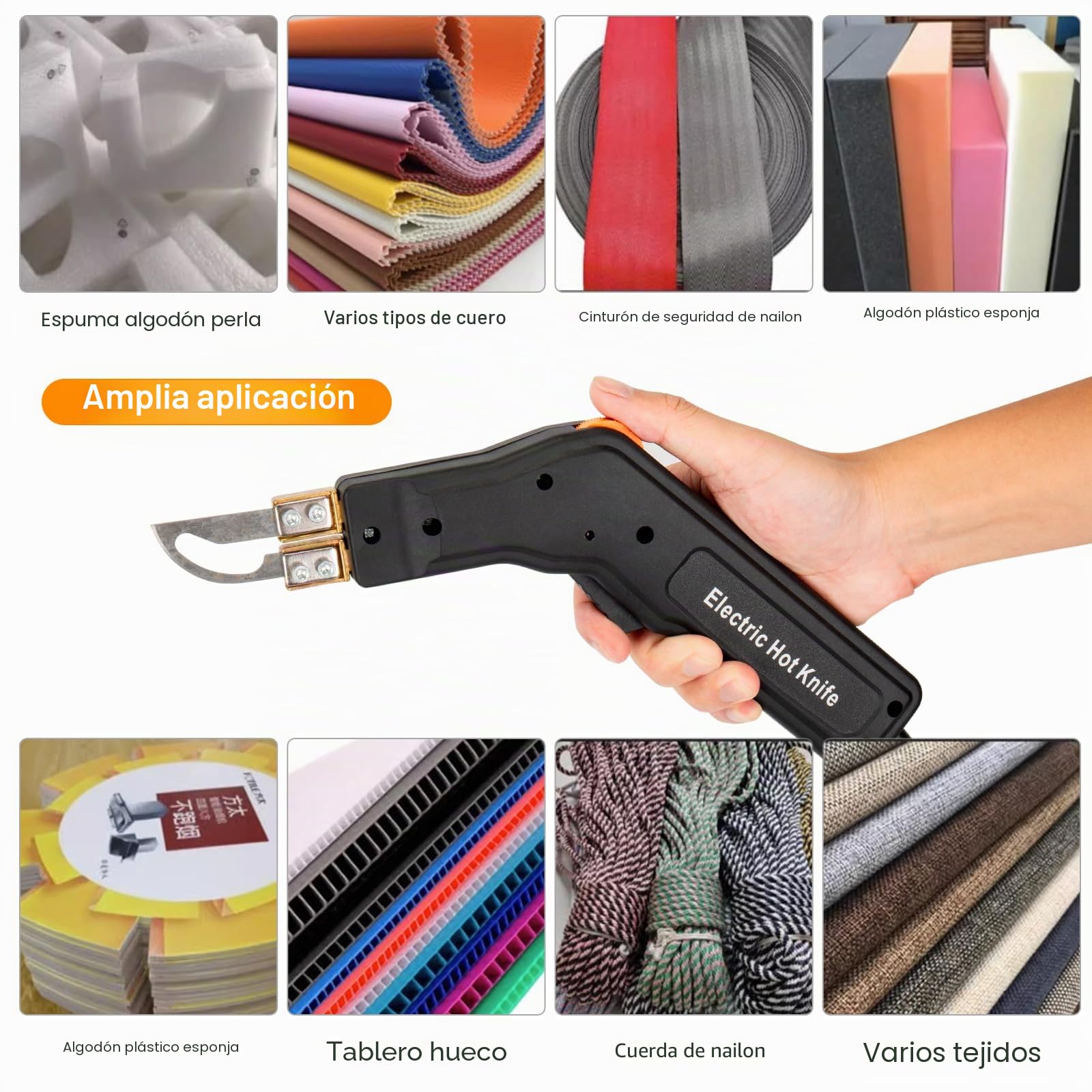 Cortador de poliestireno 3 cuchillas nicromo, 0-500 ℃, 300 W, cortador alambre caliente, metal, EPS, EPP, KT, EVA, PU, cuerda, tela, espuma, plástico