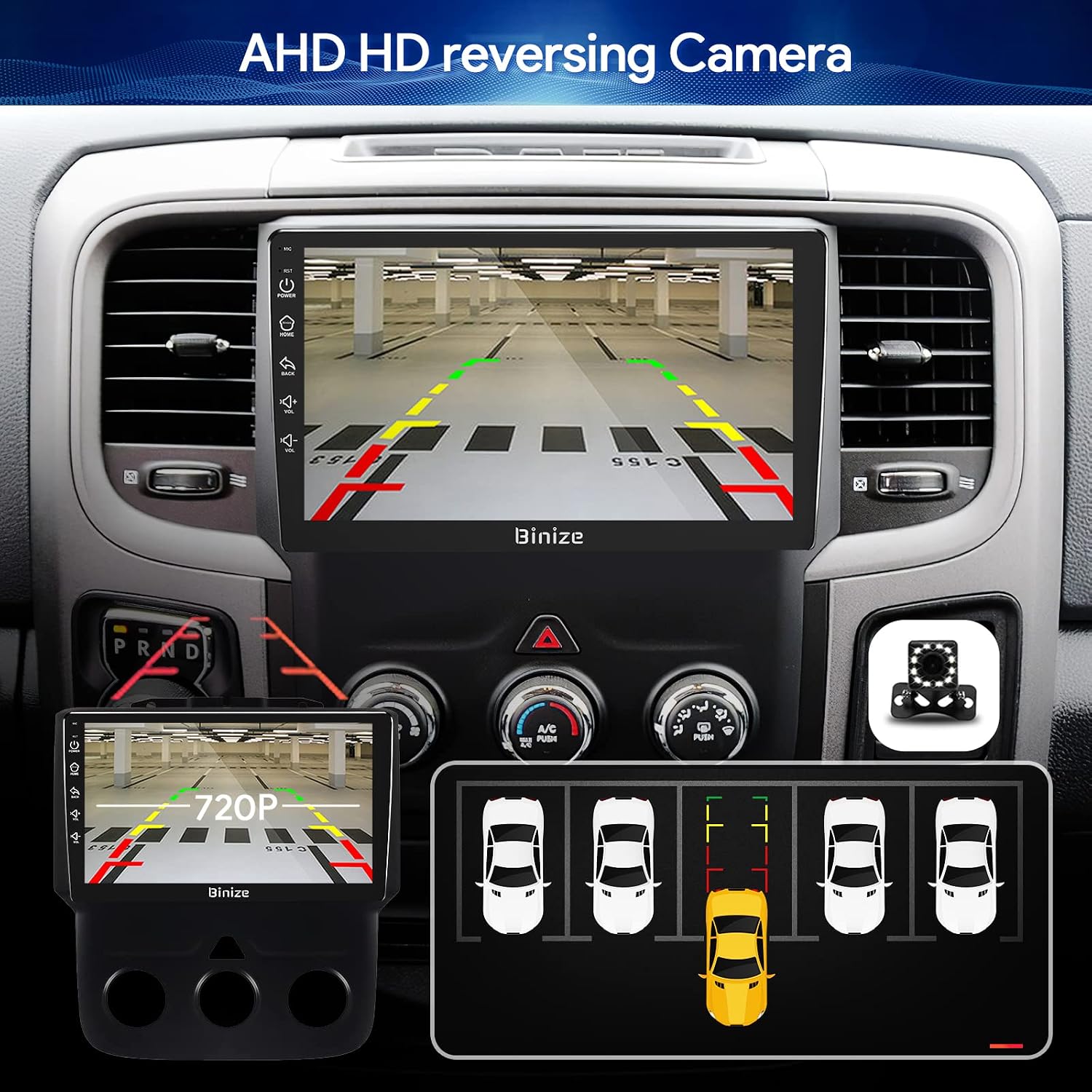 Binize Android 13 for Dodge Ram 1500/2500/3500 Radio 2013-2018 Manual AC image 5