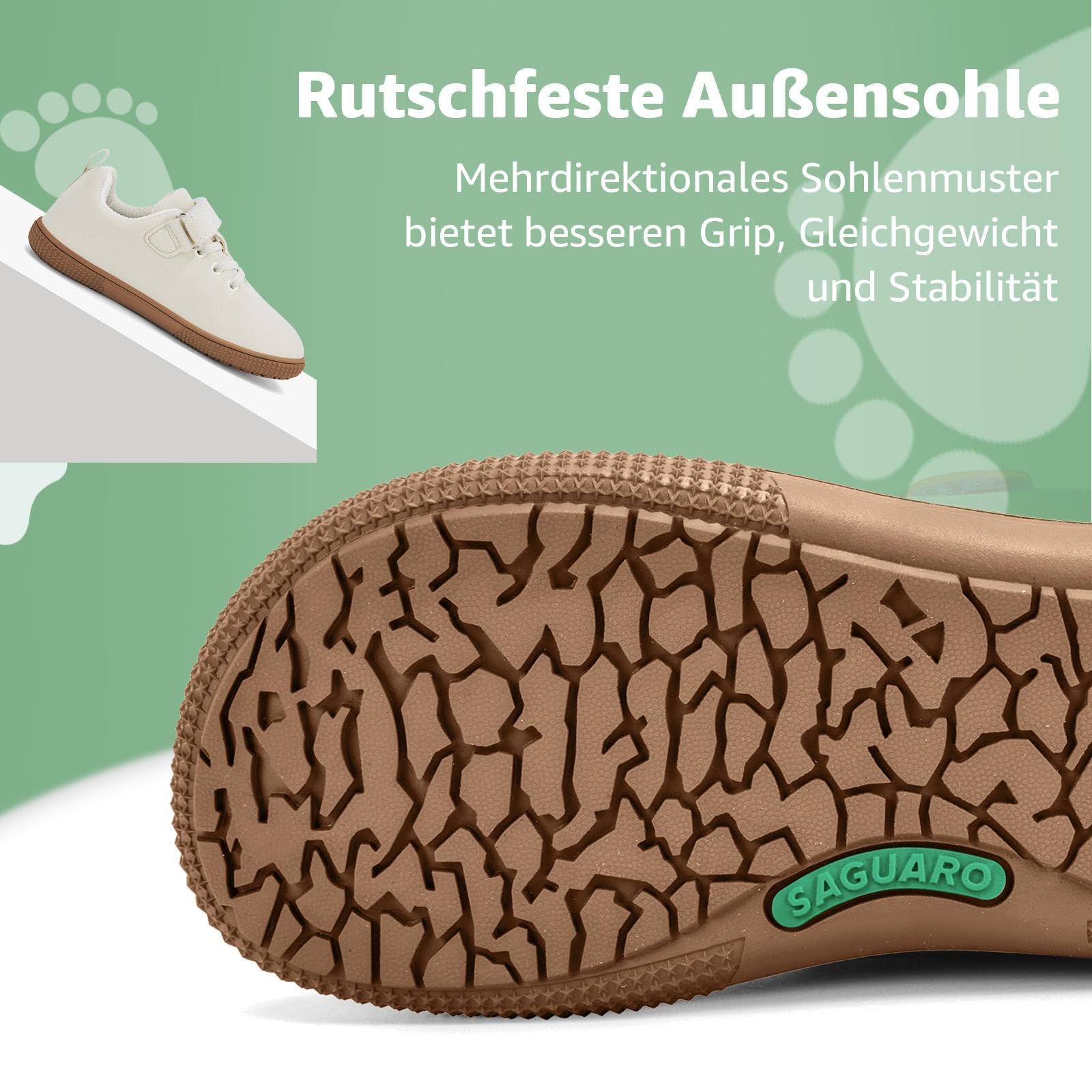 SAGUARO Barfußschuhe Kinder Barfuß Sneaker Outdoor Breite Hallenschuhe Kinderschuhe Gr.25-36