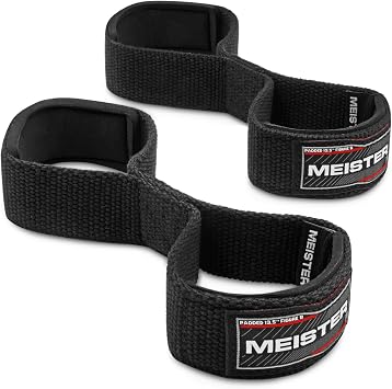 Meister Figure 8s Weight Lifting Straps - Neoprene Padded Pair
