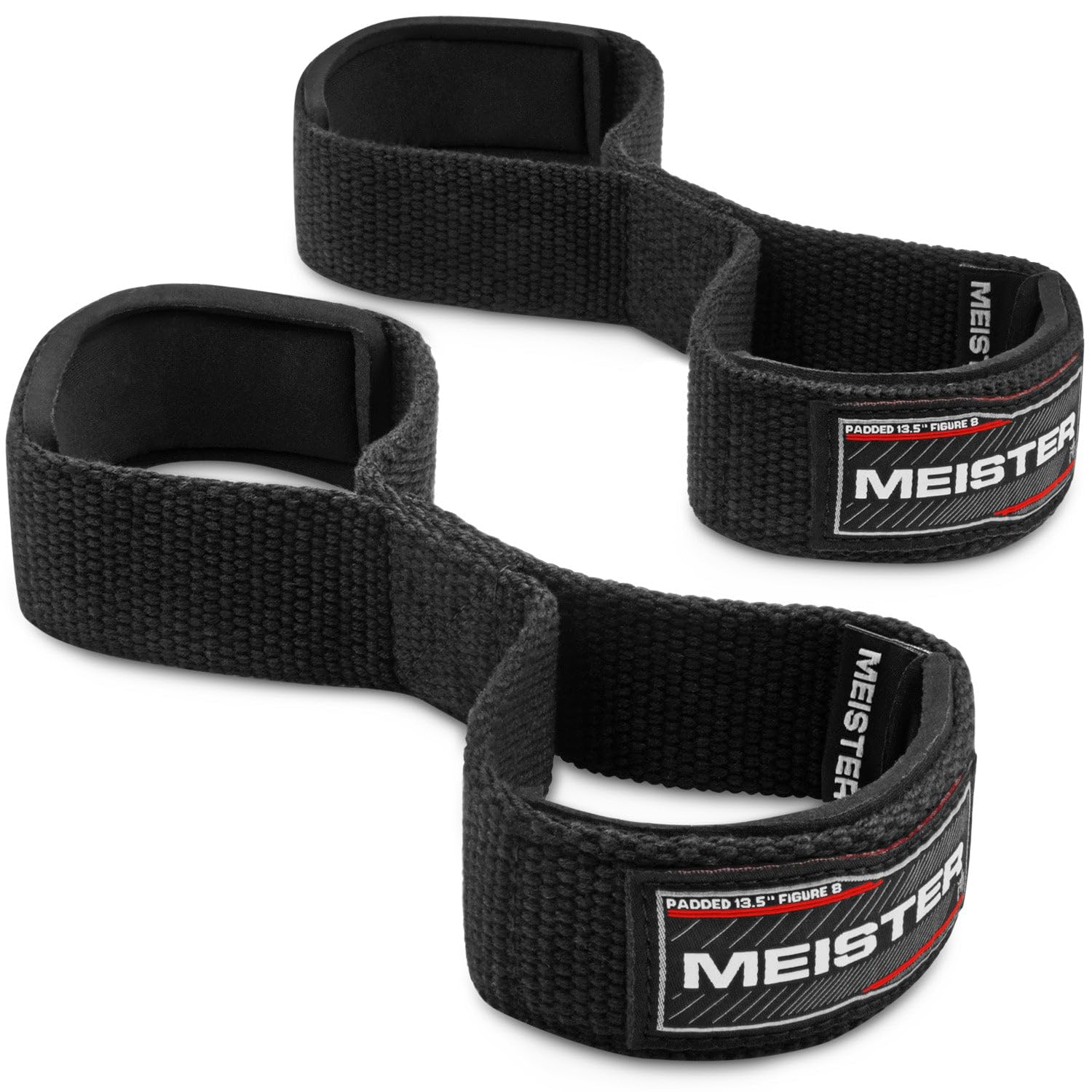 Meister Figure 8's Weight Lifting Straps - Neoprene Padded (Pair)