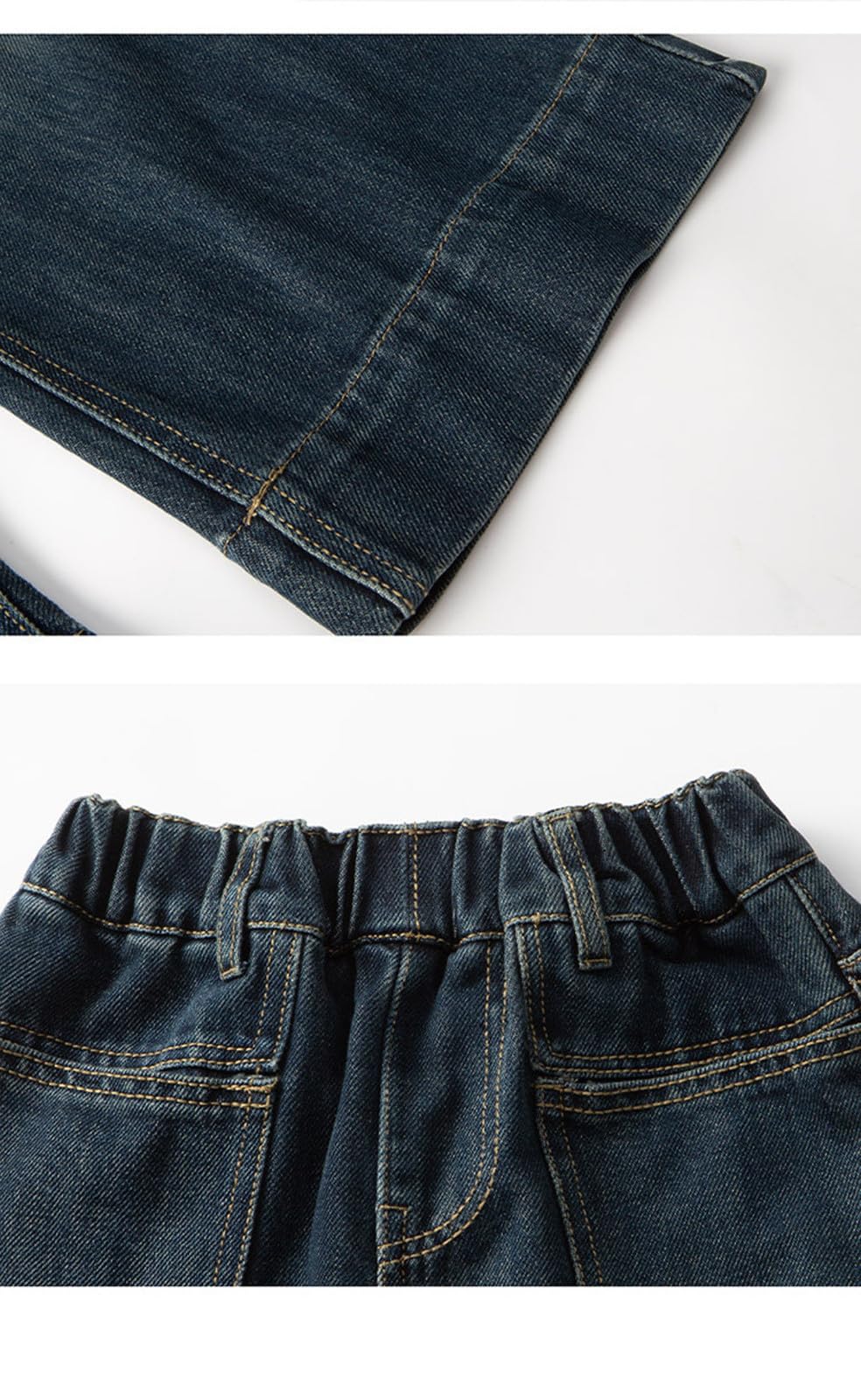 Vaqueros Rectos para niños Jeans de Pierna Ancha Ajuste Regular Holgado para Primavera, Verano y otoño Estilo Streetwear Actual Corte Amplio sin apretar Sin restricciones de Movimiento