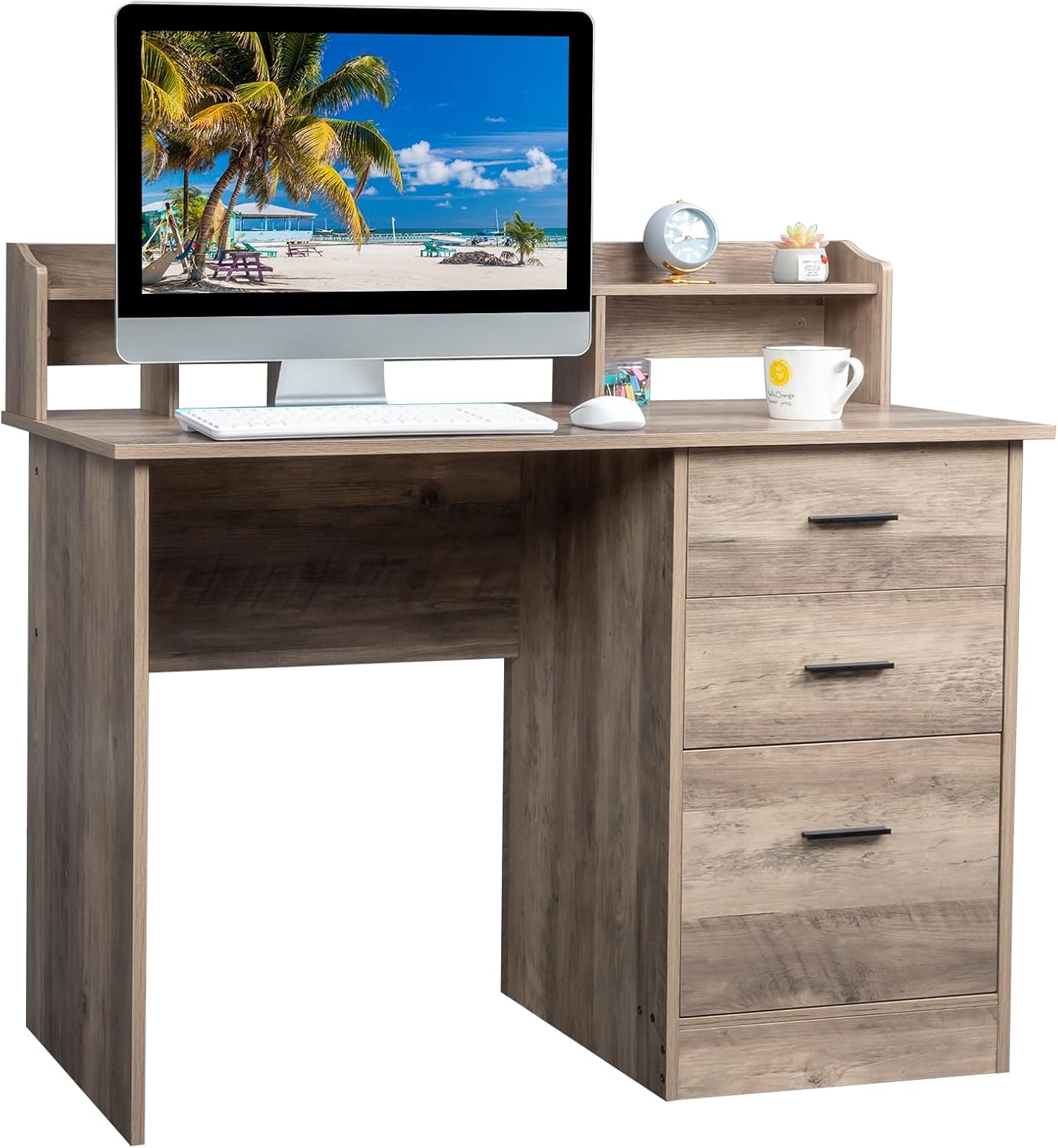 Computer Desk Bahrain Desk with Drawers and Desktop Hutch, Computer Desk Bahrain | Ubuy