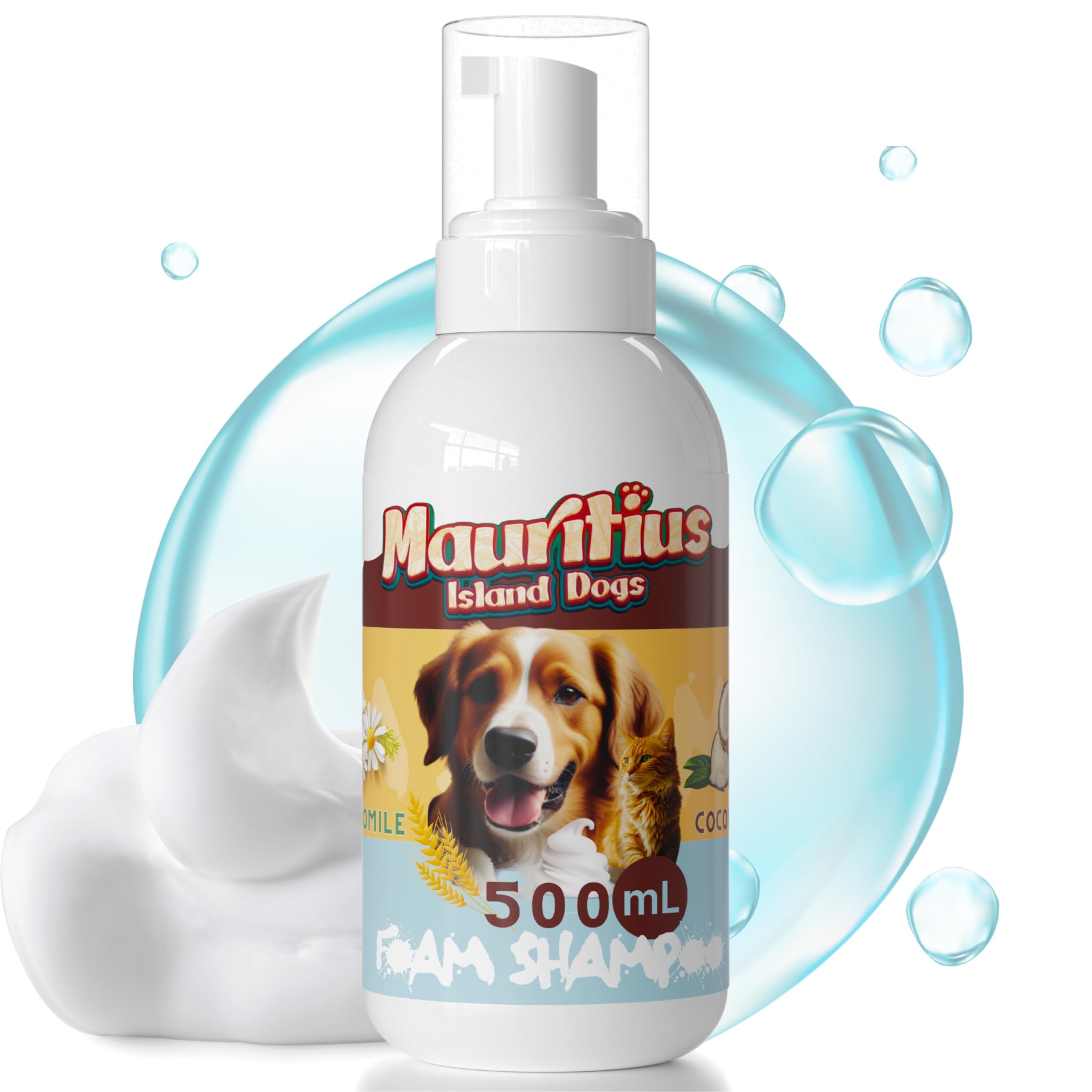 Champú Lavado Seco Espuma Sin Enjuague Secado Rápido Perros Gatos Hipoalergenico Piel Sensible Antiparasitario Spray Champu Dermatitis Hidratante Brillo Desodorante Mascotas Ingredientes Naturales