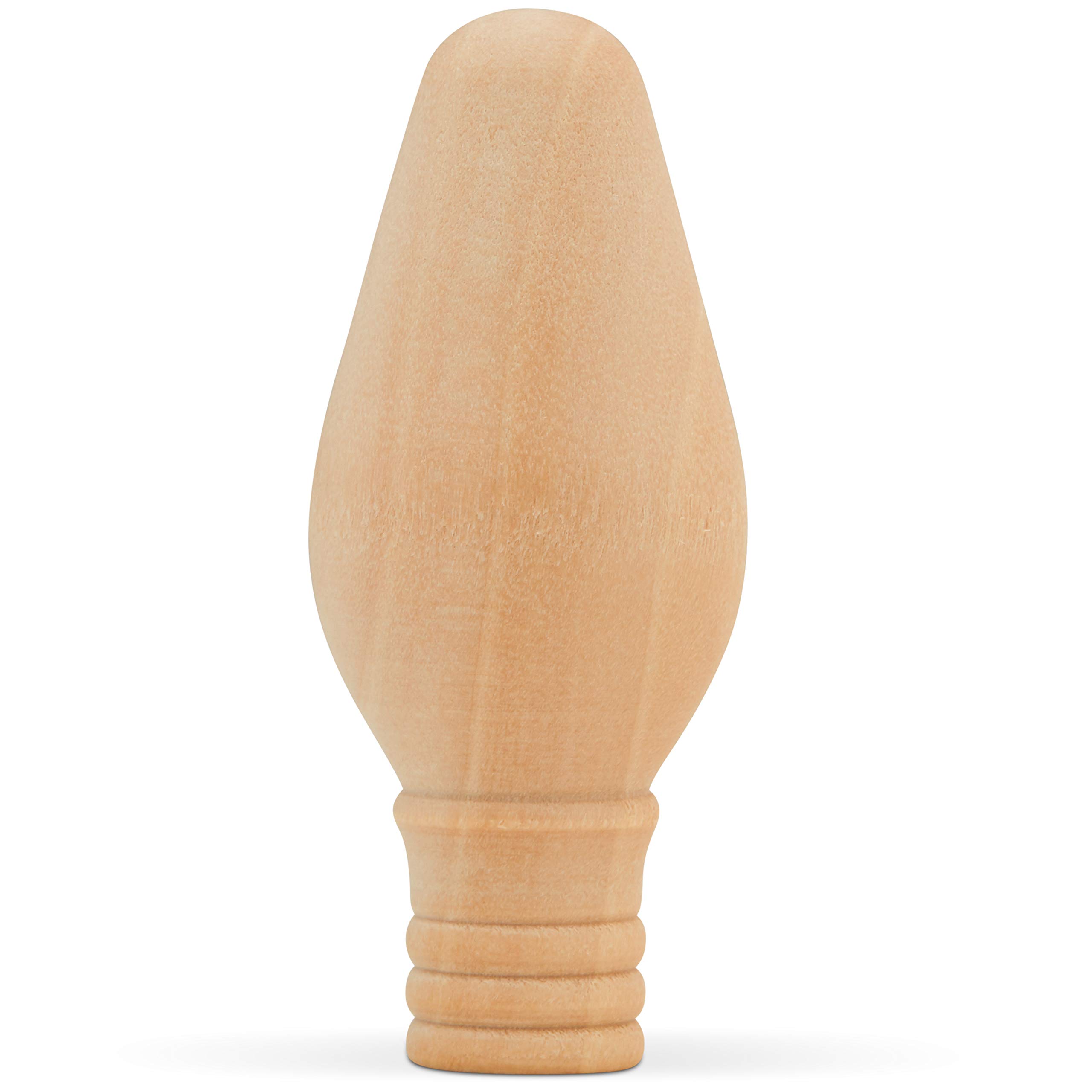 Ampoules de Noël en bois brut Woodpeckers lot de 25 pièces de 5,4 cm pour loisirs créatifs