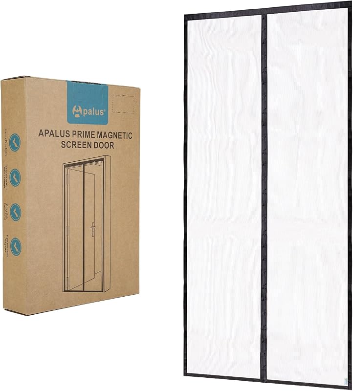 Apalus Prime Mágneses Szúnyogháló Ajtóra 120x240cm Fekete Rovarháló Erkély Terasz Időjárásálló Tépésálló Erős Mágnes