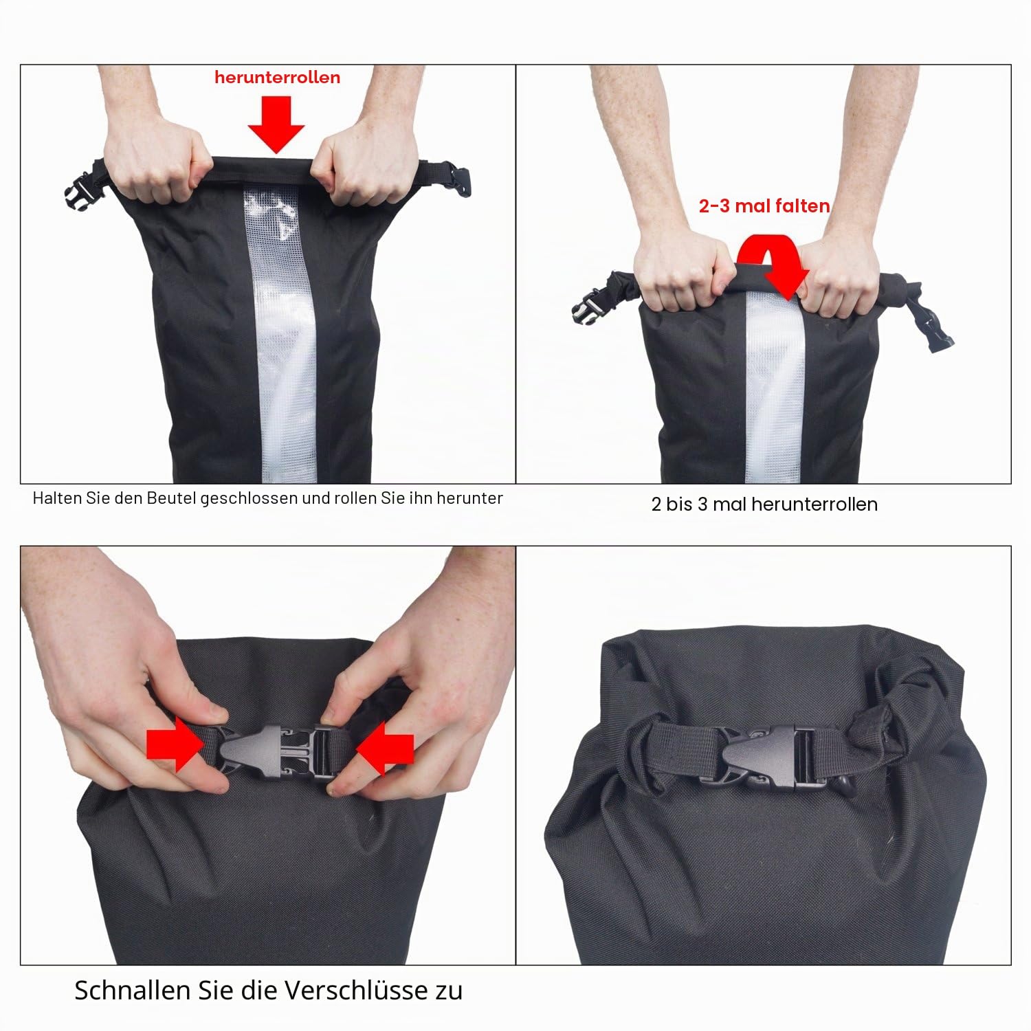 Lomo 20L Motorradtasche - Wasserdicht Motorrad Gepäckrolle