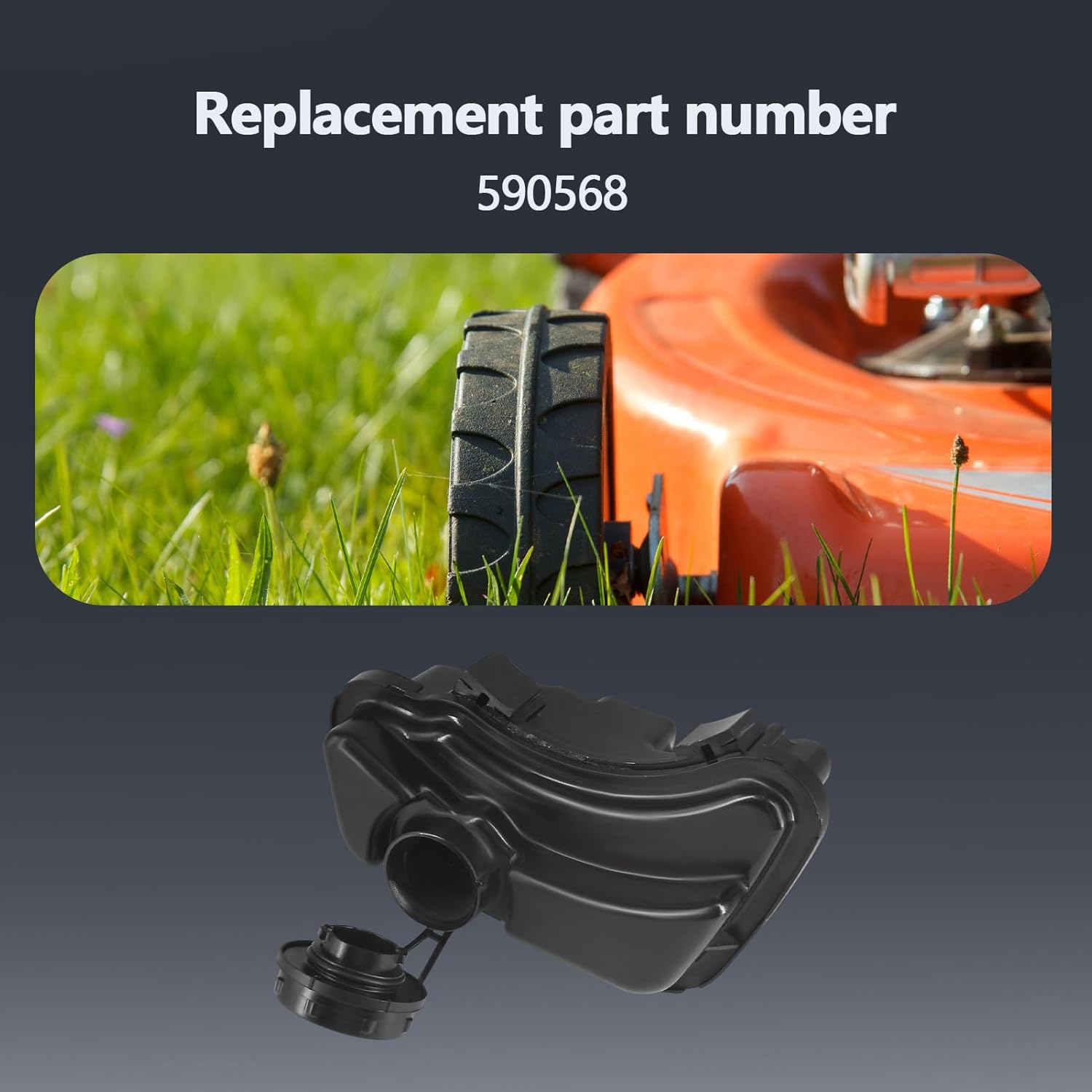 84004660 Fuel Tank with Cap Compatible with 590568 093J02 08P502 09P602 09P702 E450 E500 Lawn Mowers