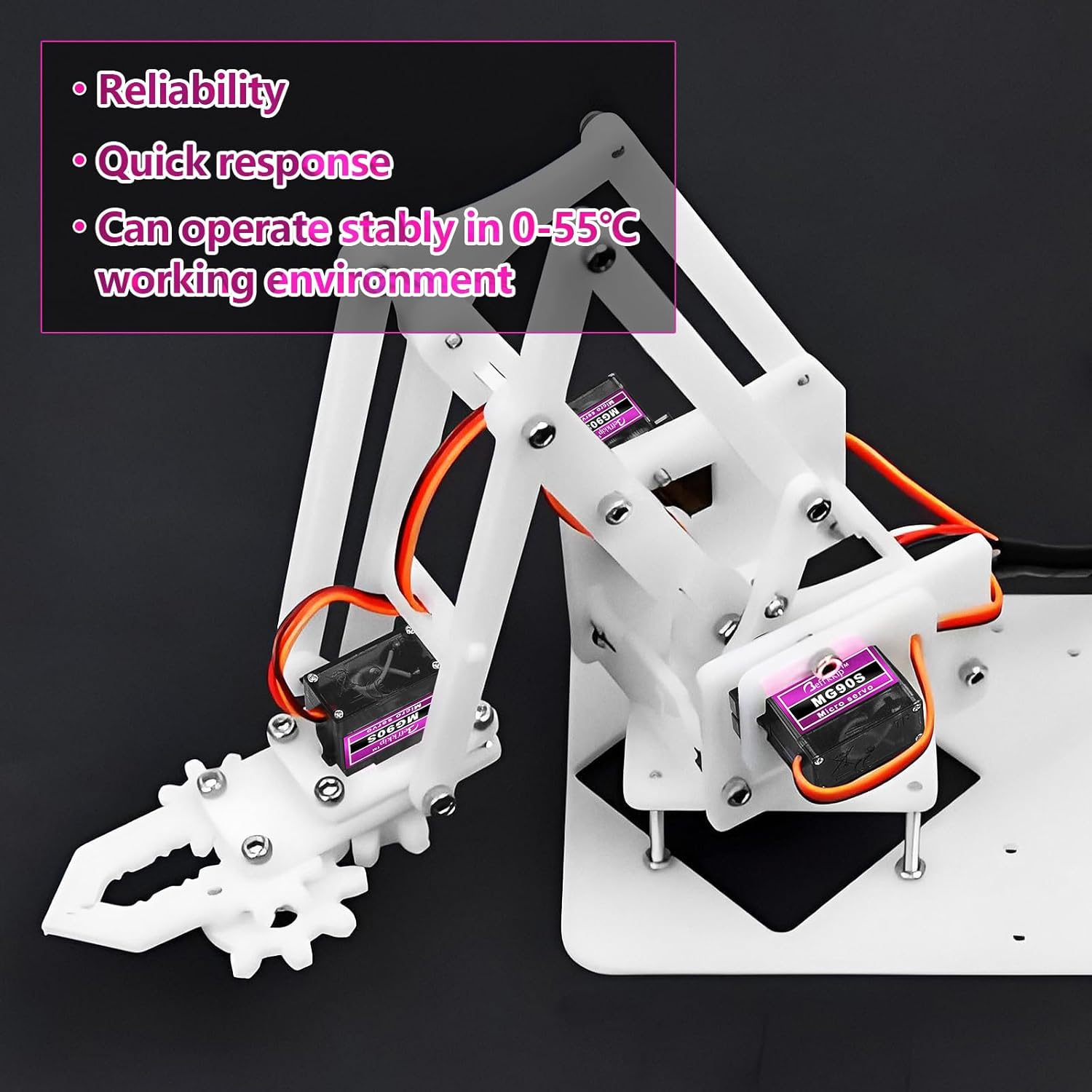 20 Pack Mg90s Servo Motor 9g Micro Servos Kits Metal Gear for DIY Smart Robot Toys RC Toy Car Model Helicopter RC Boat