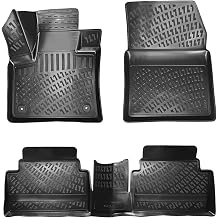 Floor Mats fits Citroen C5 Aircross 2022-2026 SUV | Black Car Mats All Weather 3D Custom Fit Rubber Mat Waterproof Odorless TPE Floor Liners Laser Measured Non-Slip