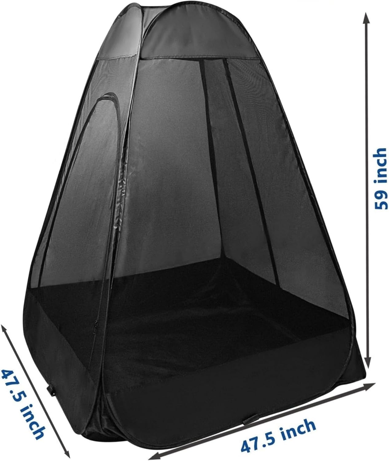1-Person Camping Chair Pop-Up Tent (Chair Not Included) | 47" x 47" x 59" See-Through Mesh Mosquito Net Shelter with 2 Zipper Doors and Carry Bag for Fishing Camping Outdoor Sports