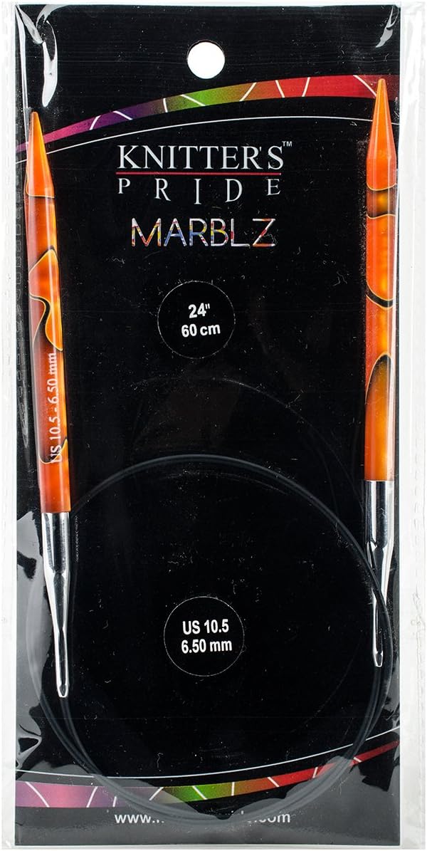 Knitter's Pride KP710058 10.5/6.5mm Marblz Fixed Circular Needles, 24"