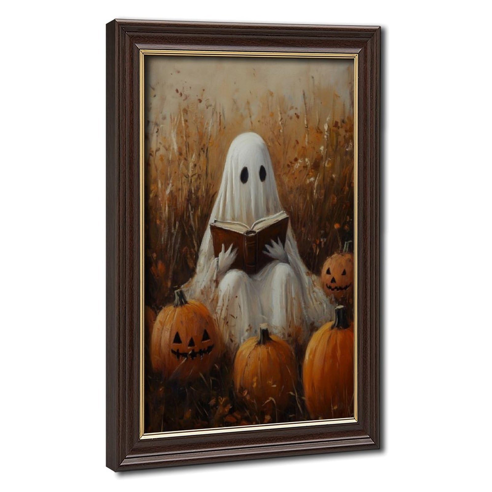 Bareronor Turquoise Ghost Reading Poster Canvas Poster Bedroom Decor Landscape Office Room Decor Gift 24" L X 36" W