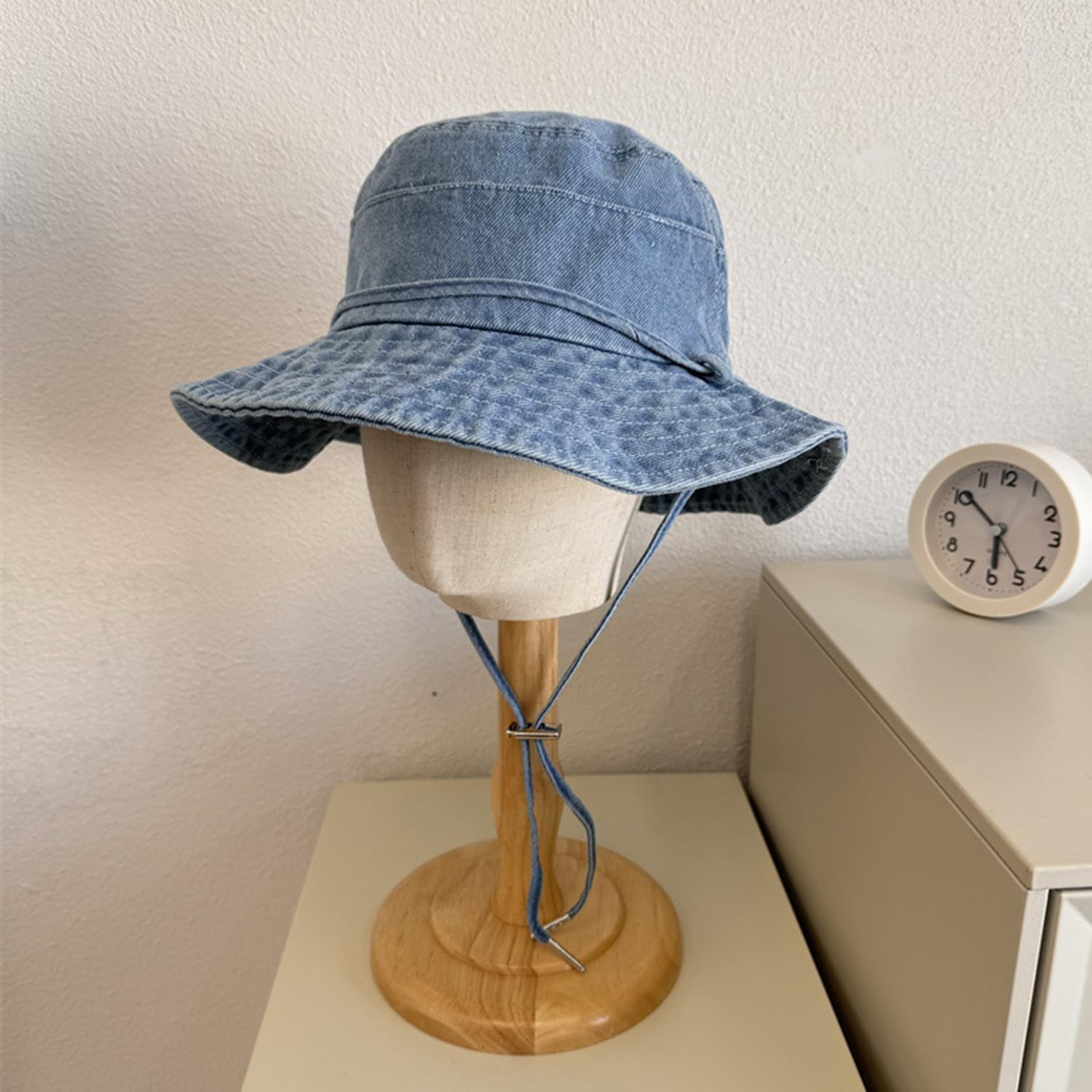 Bucket Hat for Women Men Wide Brim Sun Hat Packable Cotton Denim Summer Beach Travel Outdoor Fishing Cap