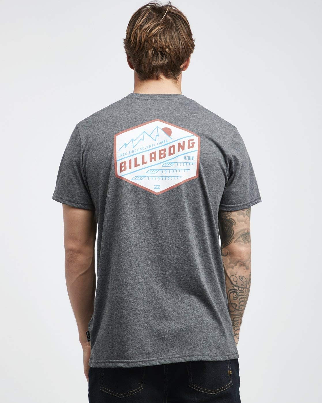 Billabong Ridge Short Sleeve T-Shirt in Dark Grey Heath
