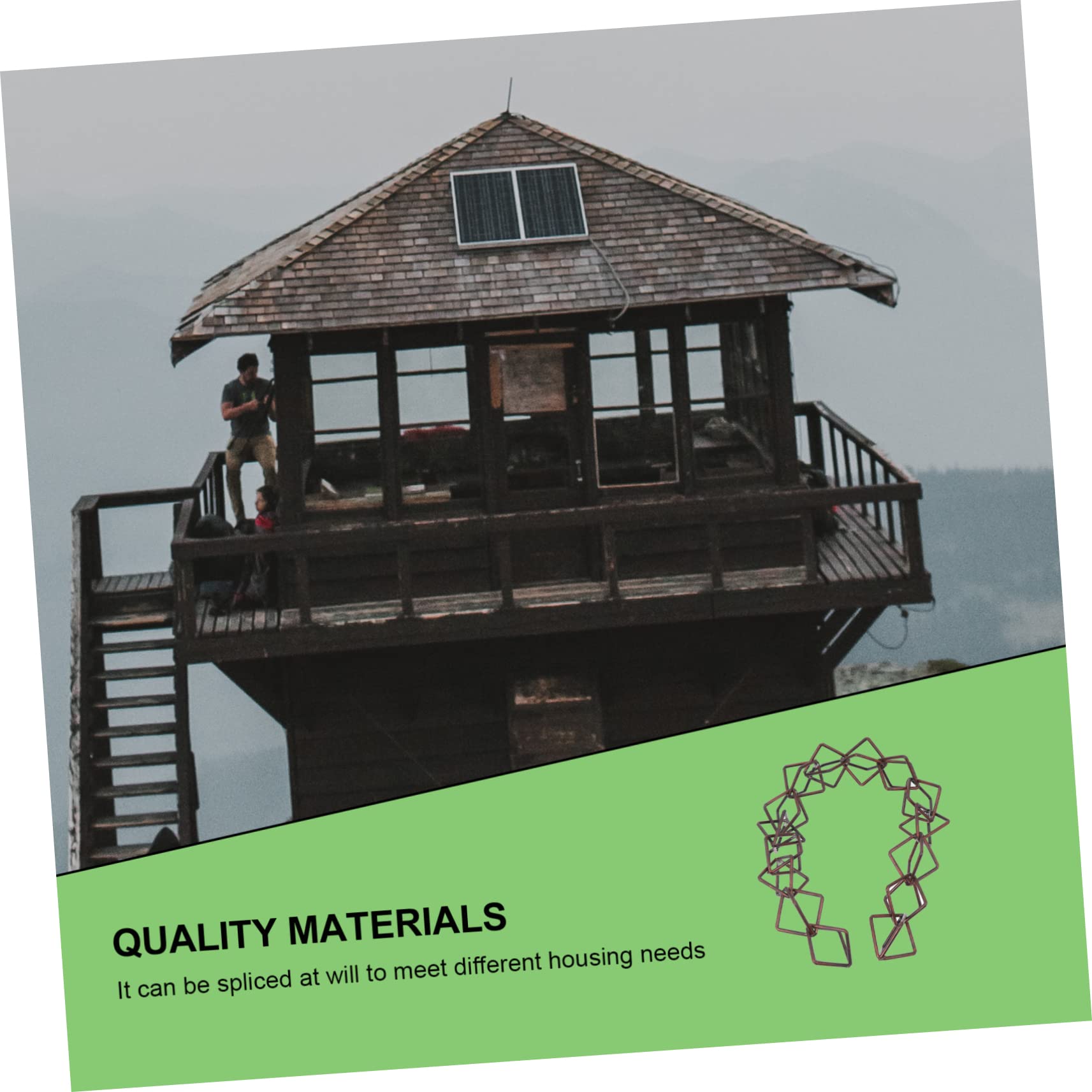 CIYODO Metal Rain Chain for Gutter Aluminum Alloy Home Decorative Rain Chain Unique Shape Noiseless Design