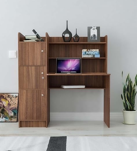 COUCH CULTURE Vision 3 Door Engineered Wood Office Table|Multi-Purpose Study Table|Computer Table for Students|Desk for Wo...