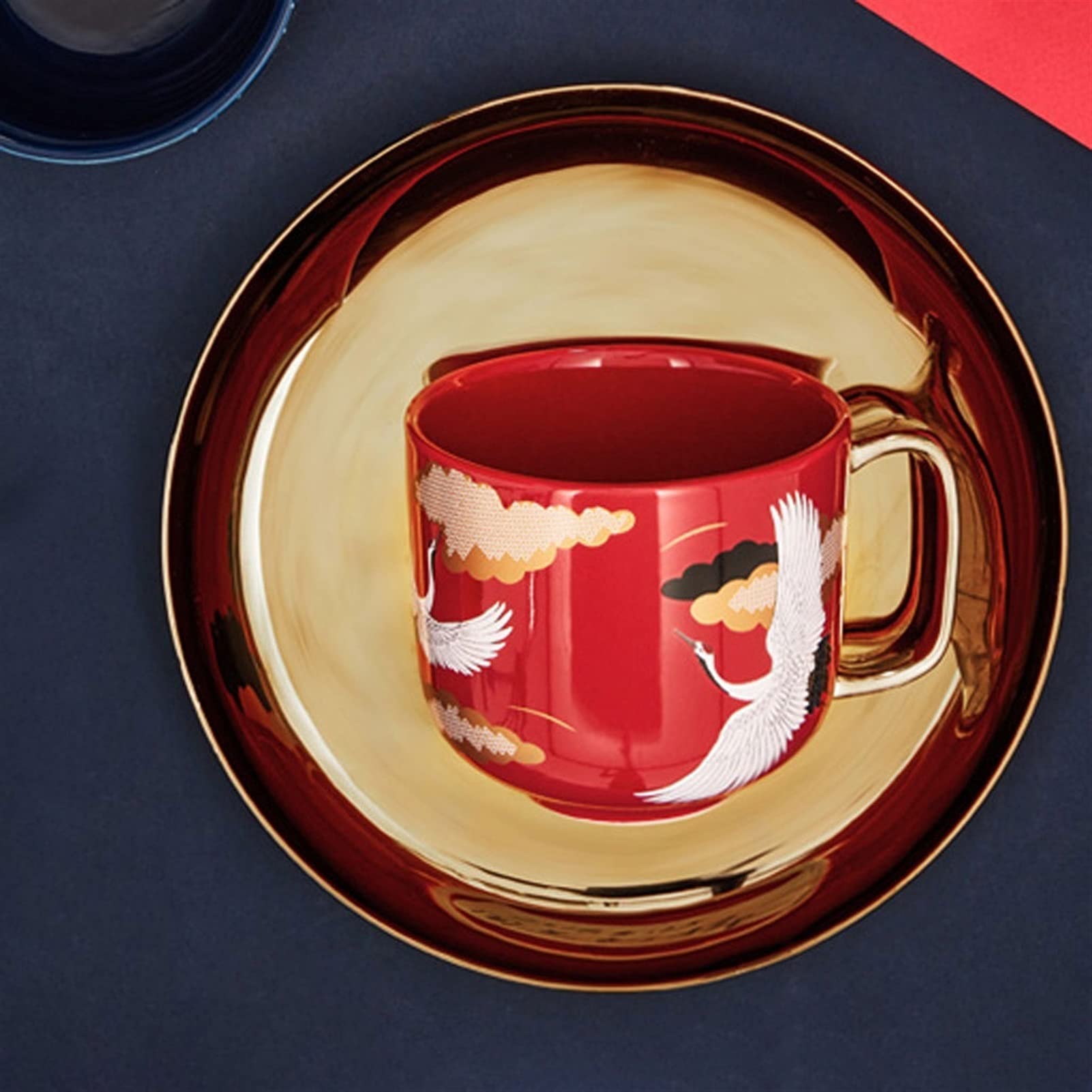 Generic Tazza Di Caffè, Tazza Di Caffè Di Stile Cinese Serie Tazza Di Caffè in Ceramica, Tazza Di Tè per L'Ufficio e la Casa Tazza Di Caffè/2 Pezzi/350Ml