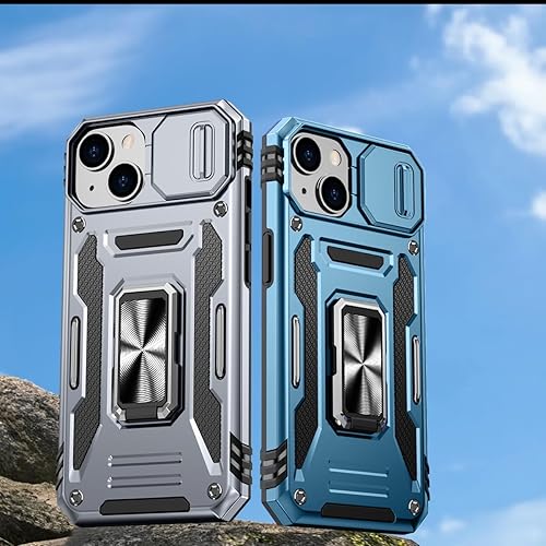 Miniatura 6 de Funda para Samsung Galaxy S23 Ultra, con soporte, cubierta deslizante para cámara, parte trasera mate de grado militar, a prueba de golpes, para