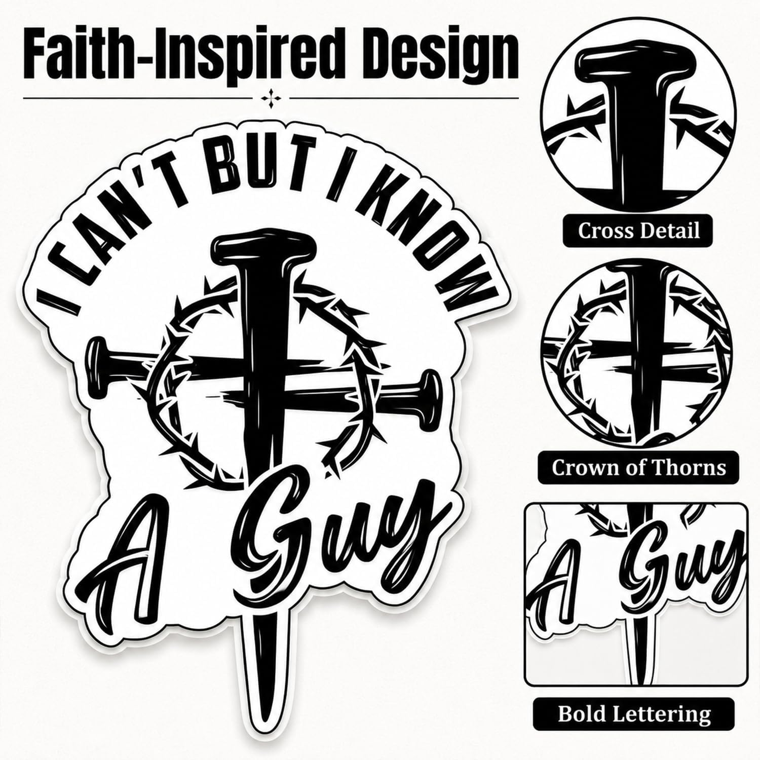 4Pcs Christian Stickers “I Can't but I Know a Guy” Sticker image 4