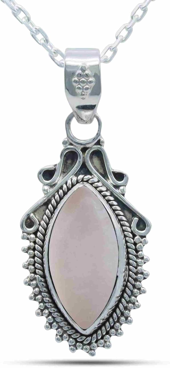 Mantraroma – Collana In Argento 925 Con Ciondolo In Argento E Lapislazzuli – Catena 60 Cm