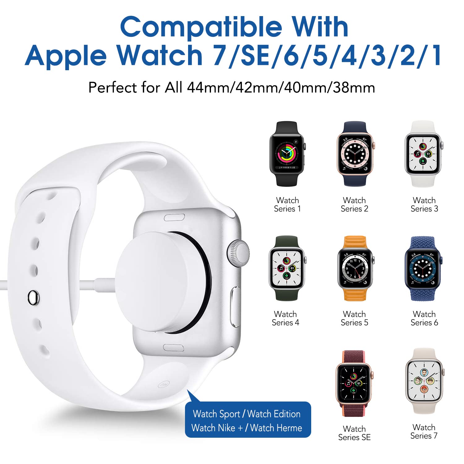 Best Watch Charger Magnetic Charging Cable Compatible with Apple Watch Series Se 7 6 5 4 3 2 1(38mm 40mm 41mm 42mm 44mm 45mm) Portable Wireless Charger with USB Charging Cord (0.9M) Discount 70% Watch Charger Magnetic Charging Cable Compatible with Apple Watch Series Se 7 6 5 4 3 2 1(38mm 40mm 41mm 42mm 44mm 45mm) Portable Wireless Charger with USB Charging Cord (0.9M)