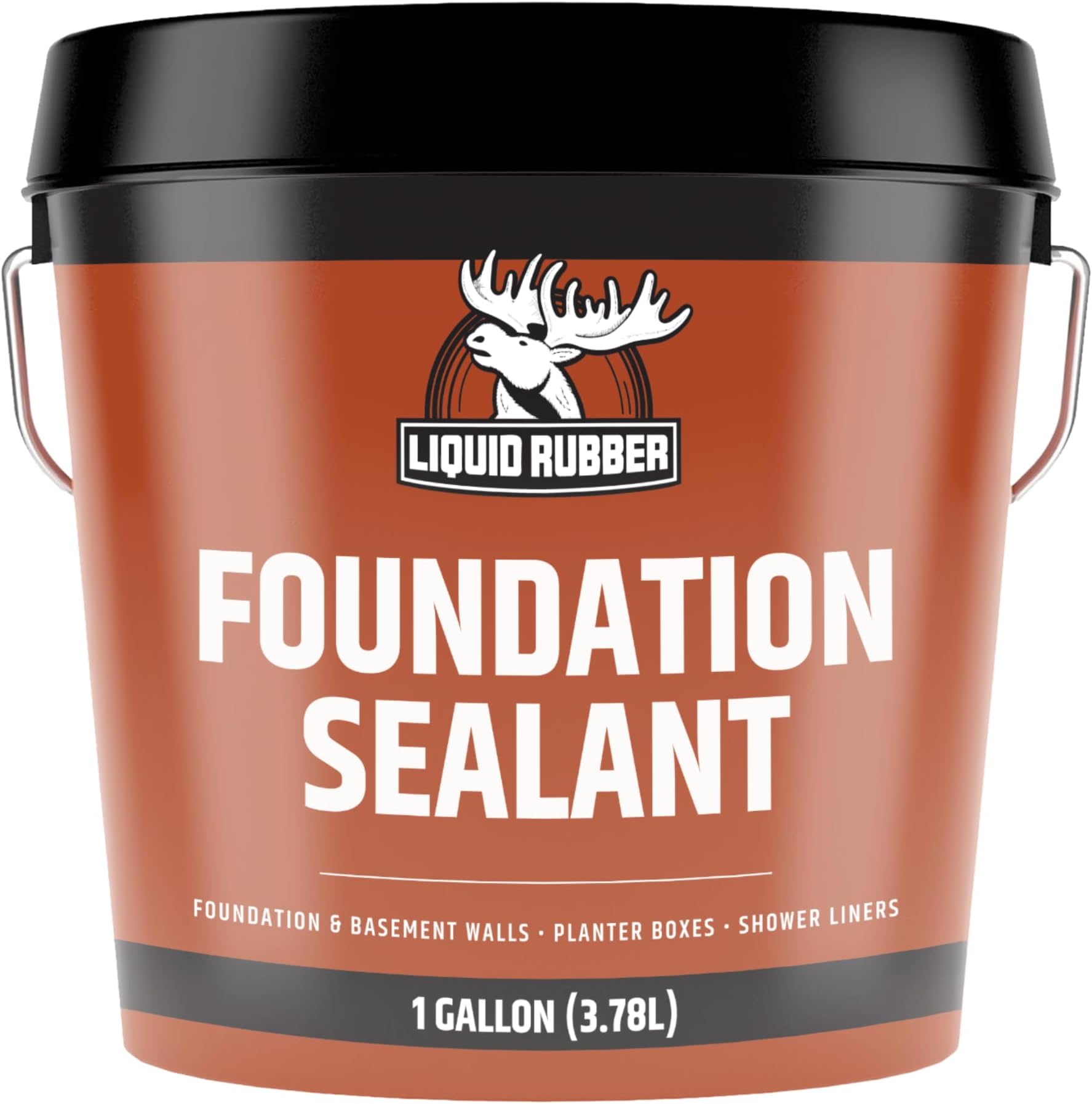 Basement and Foundation Repair Sealant - Waterproof Concrete Sealer & Crack Filler - Flexible Coating for Indoor & Outdoor Use - Waterproofing Paint - Black, 1 Gallon